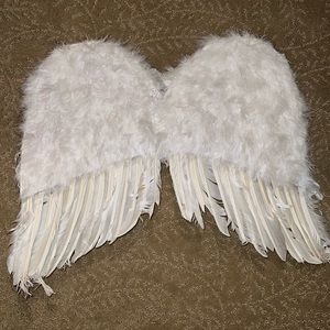 Feather angel wings and halo